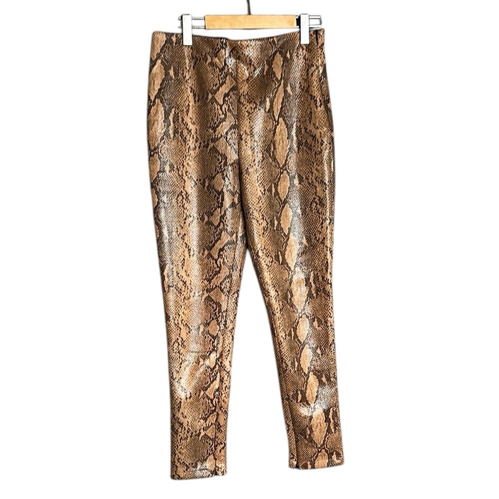 Zara Snake Print Leggings - Brown, Fits M